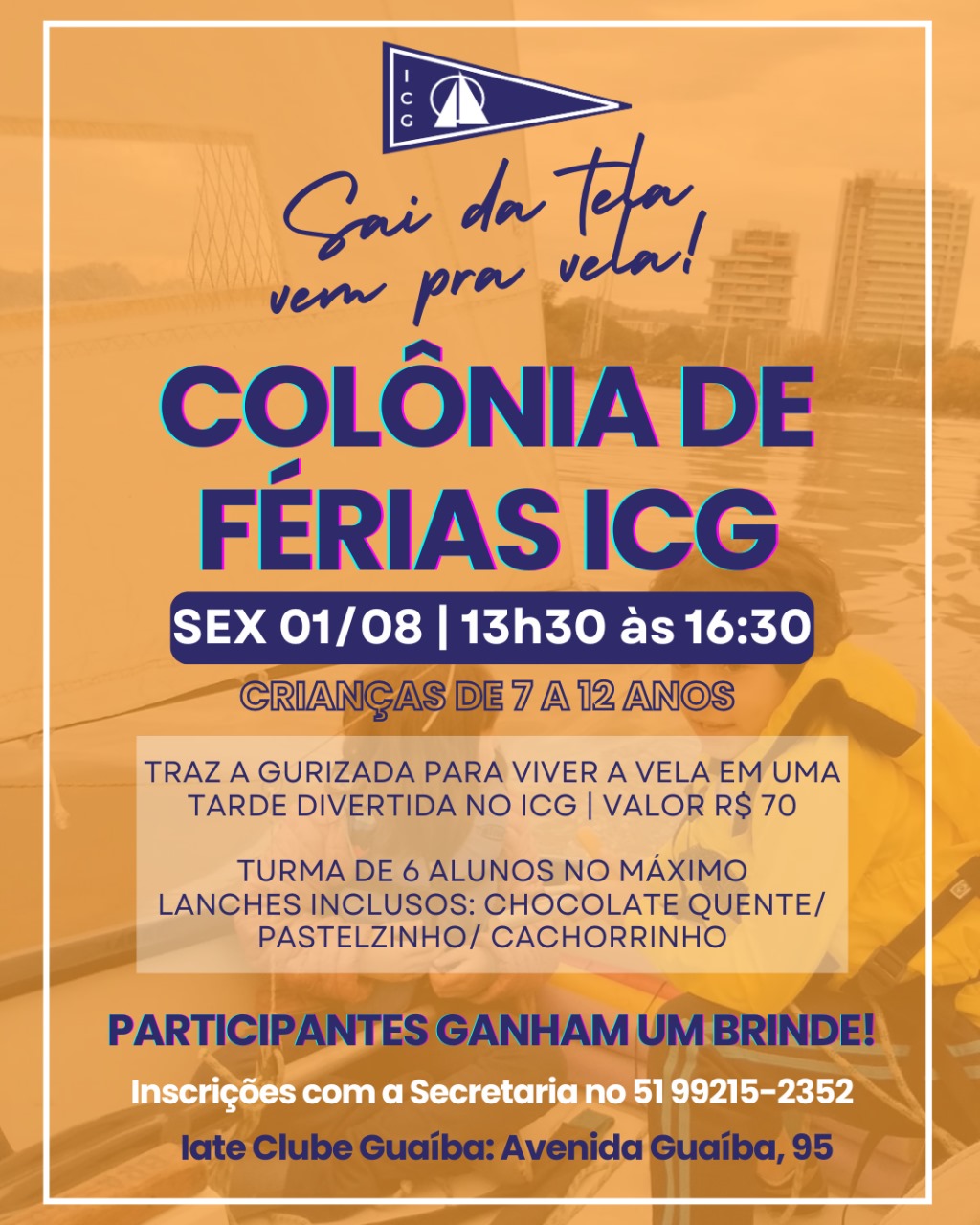 Colônia de Férias do Iate Clube Guaíba oferece tardes de vela para crianças