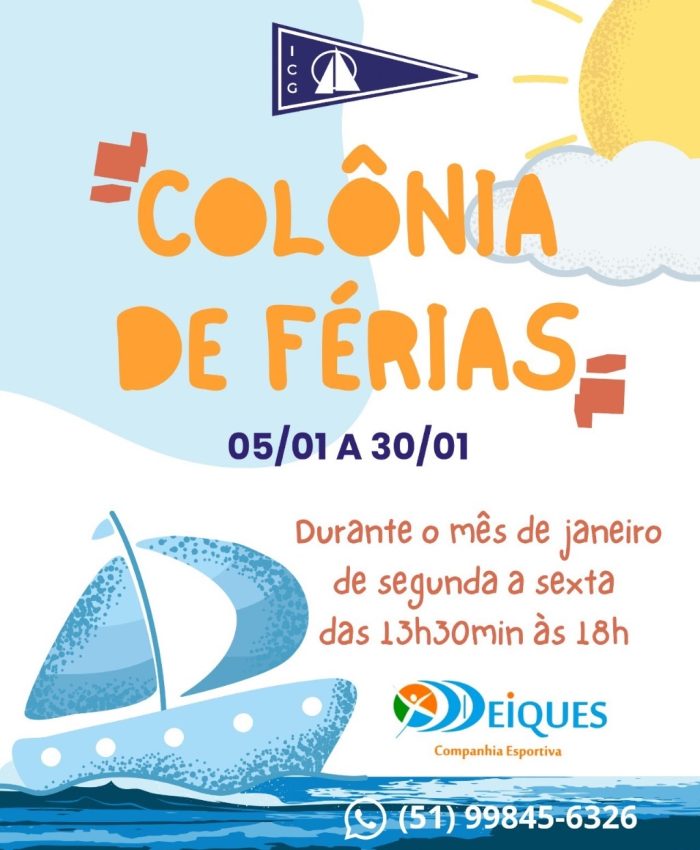 Colônia de Férias movimentará o Iate Clube Guaíba em janeiro